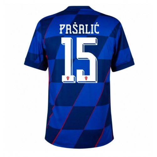 Dres Hrvatska Mario Pasalic #15 Gostujuci EP 2024 Kratak Rukav